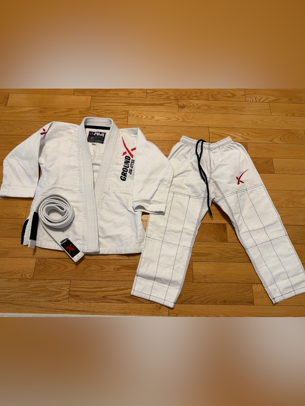 Fuji White Ground X Jiu-Jitsu Gi Jacket & Pants Kids size C1